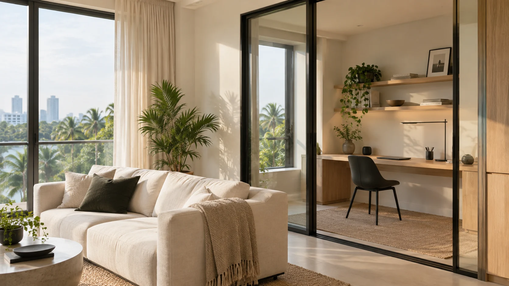 Apartment with a separate home office nook
