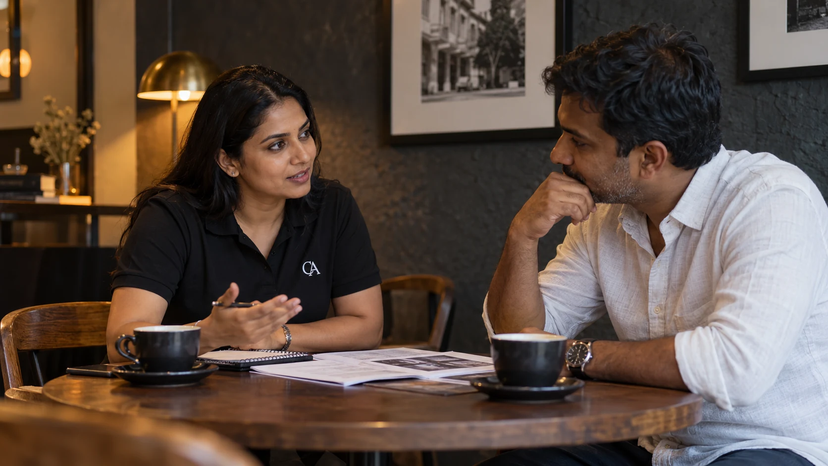 An apartment owner discussing rental management with a local coordinator